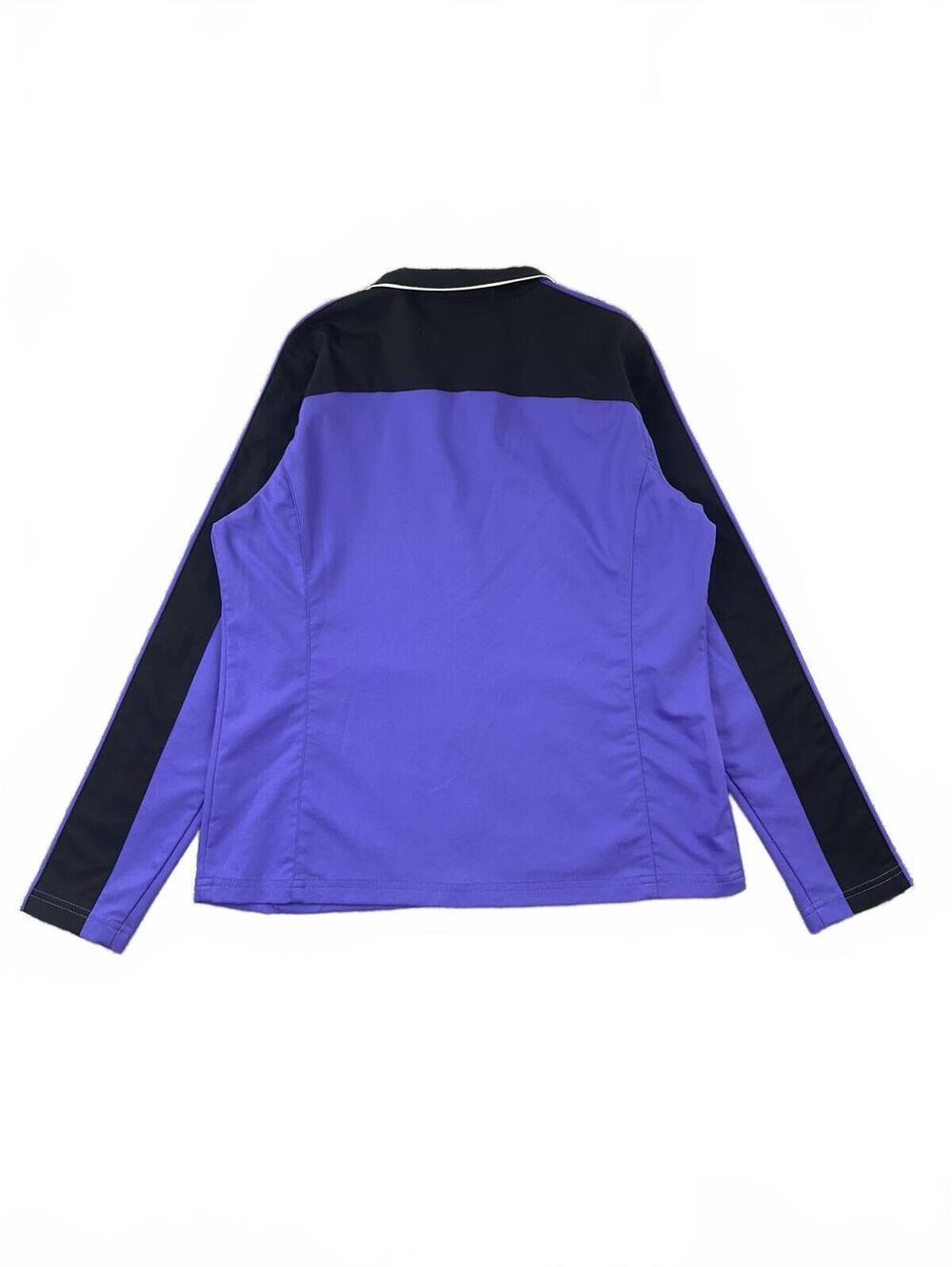 Made for Life Purple and Black Zip Up Track Jacket Y2K Sporty Retro - Picture 3 of 6